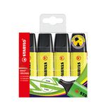 Highlighter - STABILO BOSS ORIGINAL - Pack of 4 - Yellow