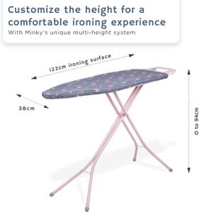 Flamingo Pink Large Ironing Board – Sturdy Laundry Accessory