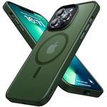 Degeca Strong Magnetic for iPhone 13 Pro Max Case, Compatible with MagSafe Wireless Charging, Military Grade Drop Protection, Shockproof Translucent Slim Phone Protective Cover 6.7", Midnight Green