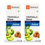 KRISHNA'S HERBAL & AYURVEDA Triphala Juice-1000 Ml|(Pack Of 2)|Natural Laxative|Enriched With Amla, Harad, Baheda|Improves Digestion