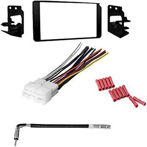 CACHÉ KIT811 Bundle with Car Stereo Installation Kit for Chevrolet Silverado 3500 1999 – 2000 in Dash Mounting Kit, Harness, Antenna Adapter for Double Din Radio Receivers (4 Item)