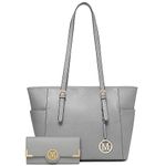 Miss Lulu Tote Bag and Wallet 2PCS Set for Women Handbag Bag Ladies PU Leather Shoulder Top Handle Bag