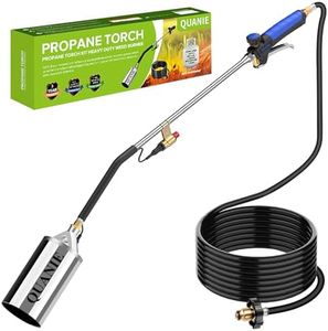 Propane Torch Weed Burner Kit,High Output 1,200,000 BTU with Self Igniter and Turbo Trigger,Heavy Duty Blow Torch with 10FT Hose,Flamethrower for Weeding,Roofing,Melting Snow,Road Paint Removing