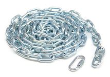 KingChain 699481 1/4" x 10' Zinc Plated Grade 30 Proof Coil Chain, Silver