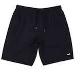 NEFF Men's 9" Quick Dry Swim Trunks with Lining, Black, Small