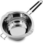 Double Boiler Pot 1200ML/1.1QT, Stainless Steel Chocolate Melting Pot for Melting Chocolate, Candy, Candle, Soap, Wax