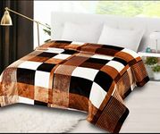 Harbell Home Super Soft and Cozy 350 GSM Microfiber 5 Kg Heavy Reversible Quilt/Razai for Winter Double Bed King Size. Brown Box