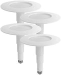Soliseed 5/6 Inch LED Can Lights Length Adjustable Recessed Lights,Retrofit Downlight ETL Damp Rated,12W=60W,2700K Soft White,800LM, Dimmable,Slope Trim,Easy Install,4-Pack