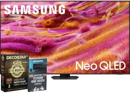 Samsung 50" Neo QLED 4K QN90F Smart TV (2025) Vision AI, Neo Quantum HDR+, Glare-Free Bundle with CPS Exclusive 1-Year Protection & Deco Gear Complete Home Theater Beginner's Guidebook