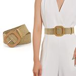 FDSHIP Cotton Oligitdi Women's Hemp Belt Ladies Jute Casual Belt Womens Waist Belts (Free Size, Beige)