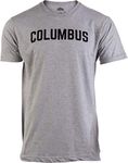 Columbus | Classic Retro City Grey Ohio OH Midwest Pride Men Women T-Shirt-(Adult,3XL)