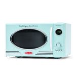 Nostalgia Retro Countertop Microwave Oven - Large 800-Watt - 0.9 cu ft - 12 Pre-Programmed Cooking Settings - Digital Clock - Kitchen Appliances - Aqua