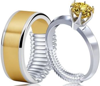 TECEUM Ring Size Adjuster for Loose Rings – All-in-One Kit For Most Ring Widths – Fits 1.5-6mm Band Width – Set of 12 Spiral Guards – Invisible Spacers from Thin to Wide Bands