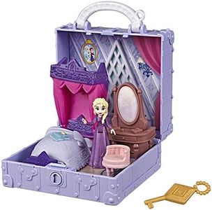 Disney Frozen Pop Adventures Elsa's Bedroom Pop-Up Plastic Playset with Handle, Including Elsa Doll, Diary, Chair, and Blanket Accessories - Toy for Kids Ages 3 and Up, Multicolor