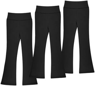 BIG ELEPHANT Girls Flare Leggings Kids Bell Bottoms High Waisted Bootcut Yoga Dance Flared Pants