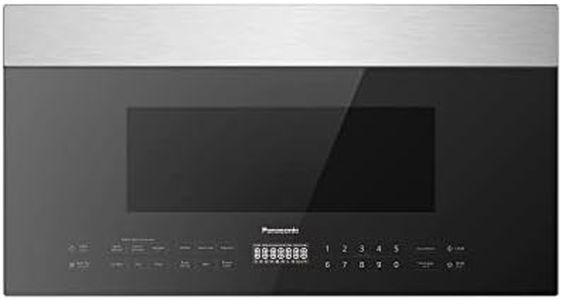 Panasonic NN-SU158S 1.9 Cubic Feet Over-the-Range 1000W Microwave Oven with Static Touch Control and Smoky Glass Design