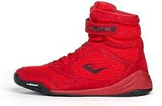 Everlast Elite V2 Boxing Shoes: Your Ultimate Training Companion for Excellence and Durability Boxing Shoes, Elite 2 Shoes, Training Footwear, Red, 7