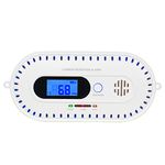 YZIF 10 Years life sensor Carbon Monoxide Alarm Detector, LCD Digital Display CO Alarm Detector with Lithium Battery Operated to conforms to EN50291 Standard