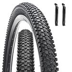 2 Pack Bike Tire 26X1.95 Inch Folding Replacement Bike Tire with Tire Levers Foldable Bead Wire Bicycle Tire for Mountain Bike (26 X 1.95)