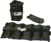 GoFit Adjustable Ankle Weights for Men and Women – Nylon Canvas Arm Leg Wrist Weights – 5 lb pair, Black,GF-5W