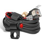 Wiring Harness 1 Lead, Nirider Motorcycle Handlebar Switch 12V 40A Relay Fuse Nylon Wiring Harness Kit for LED Light Bars Fog Lights Driving Lights LED Pods for Motorcycle ATV Dirt Bike Snowmobile