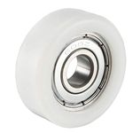 uxcell 4pcs 8x32x12mm Roller Idler Bearing Pulley Sliding Guide Conveyor Rolling Wheel for Driving Mechanical Equipment Doors Window, White