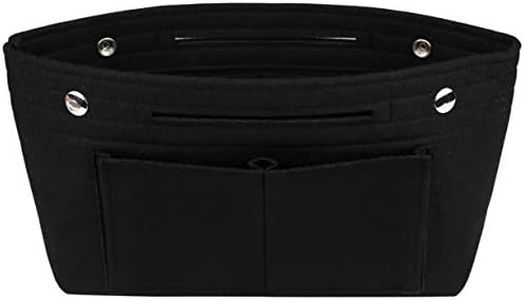 Feltro Organizer da Borsa Donne Interno Borsa Organizer Organizzatore Multiuso Feltro Sacchetto Cosmetico per Borsa Bag in Bag 24 x 16 x 9cm Nero