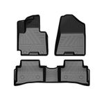 FIILINES Custom Fit for Floor Mats 2021 Hyundai Tucson 2020 2019 2018 2017 2016 All Weather Floor Liners Durable Odorless 1st and 2nd Row Carpet Liner Mat Set