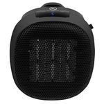 Russell Hobbs RHPH7001 700W Compact Portable Black Ceramic Plug in Fan Heater in Black with 2 Heat Settings & Overheat Protection, 10m2 Room Size, 2 Year Guarantee