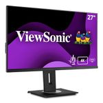 ViewSonic VG2756-4K 27 Inch IPS 4K Docking Monitor with Integrated USB 3.2 Type-C RJ45 HDMI Display Port and 40 Degree Tilt Ergonomics for Home and Office