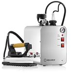 Reliable 6000IS Professional Iron Station 1.25 Gallon Ironing System, 12-Gauge Heavy-Duty Wiring, Stainless Steel Tank, Pressure Gauge, Aluminium Soleplate, 4.5 BAR - 65 PSI Pressure, Made in Italy