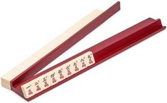 Yellow Mountain Imports Wooden Mahjong (Mah Jong, Mahjongg, Mah-Jongg, Mah Jongg, Majiang) Racks with Pushers, 18 Inches, Set of 4