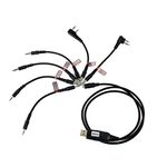 Retevis 6 in 1 USB Programming Cable, Compatible with Walkie Talkie RT24 RT622 RT27 Motorola CP040 CP125 Baofeng BF-888S UV-5R KENWOOD ICOM YAESU (1 Pcs)
