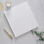 Ginger Ray White Embossed Wedding Guest Book and Photo Album with 32 Pages