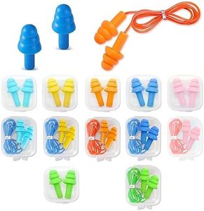 12 Pares Tapones para Oídos de Silicona, Reutilizables Tapones de Reducir Ruidos - Impermeables Tapones de Oídos de Natación - Tapones de Oídos de Dormir para Trabajar/Estudiar/Lugares Ruidosos