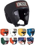 Ringside Competition Boxing Muay Thai MMA Sparring Head Protection Headgear with Cheeks, Black, Medium