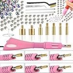 Hotfix Applicator 7-in-1 Hot Fixed Applicator Rhinestones Tool Kit with AB Crystal Rhinestones, 7 Tips, 2 Pencils, Support Stand and Tweezers