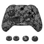 NiTHO Controller Silicone Case for Xbox Series X/S, 1 x Anti-Slip Silicone Protective Cover Case, Set of 2 Thumb Grip Caps and Analog Mini-Stick Precision Rings, Gaming Kit for Xbox Series X/S - Camo