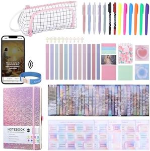 Bible Study Supplies with Daily Bible Verse Bracelets,Bible Journaling Kit for Women with Tabs Notebook and Pen Case Bible Bookmarks highlighters.Bible Tools for Students Beginner, Christian Gifts