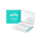 Merci Handy - 100% Natural Blotting Paper - 50 Oil Absorbing Sheets for Face - Easy use for Perfect Oily Skin Control - Made from Green Tea Extracts and Hemp + Compact Mirror + Adhesive Puff - Vegan