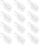 Super Z Outlet 5.5" Mini Acrylic Plastic Kitchen Scoops for Weddings, Candy Dessert Buffet, Ice Cream, Protein Powders, Coffee, Tea (Clear)