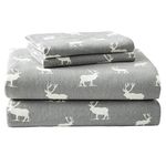 Eddie Bauer - Flannel Collection - Cotton Bedding Sheet Set, Pre-Shrunk & Brushed For Extra Softness, Comfort, and Cozy Feel, Full, Elk Grove