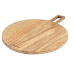 Salter BW13692EU7 Toronto Pizza Board – Acacia Wood Pizza Cutting Board with Paddle Handle, Round Serving Charcuterie & Grazing Board, FSC®- Certified Wood, Easy Hanging Loop Storage, Easy Wipe Clean