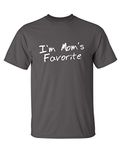 I'm Mom's Favorite Christmas Children Sibling Rivalry Funny T Shirt, Charcoal, Large