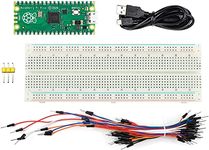 Rasspberry Pi Pico Microcontroller Board with Pre-Soldered Header, Based on Rasspberry Pi RP2040,Dual-Core ARM Cortex M0+ Processor Support C/C++/Python (Pico Starte Kit with Pico and 5 Accessories)