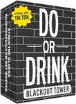 Do or Drink Blackout Tower Drinking Game - Adult Party Game with 54 Blocks and Challenges - Fun Drunk Game for Game Night - Great Gift for Pregames, Bachelorettes, Couples, and More