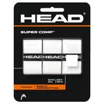 HEAD Unisex HEAD Super Comp Racquet Overgrip Tennis Racket Grip Tape 3 Pack White, White, One Size UK