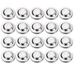 TEHAUX 20pcs Magnetic Buttons Snap Clasps, 17mm Round Button Badge Magnets Silver Magnetic Name Tag Holders DIY
