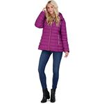 Jessica Simpson Women's Quilted Packable Lightweight Puffer Coat, Berry, Large