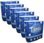 Tanki Sustainable Toilet Paper | 54 Rolls, 2-ply, 200 Sheets Each | UK Made | Non-Blocking, Eco Friendly, Septic Safe Soft & Strong Toilet Roll | (6 x 9 Rolls)